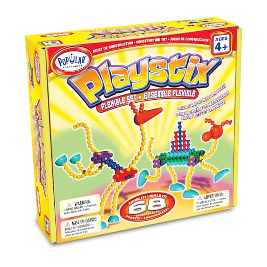 Playstix Flexible Set: 68 Pcs By Popular Playthings | 9" x 8.5" x 2.5" | Michaels®